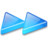Action arrow blue double right Icon